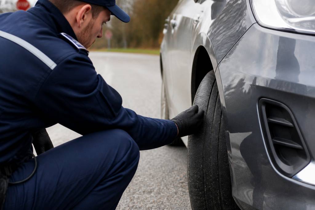Amende pour pneus lisses : montant, sanctions et risques pour l’assurance auto